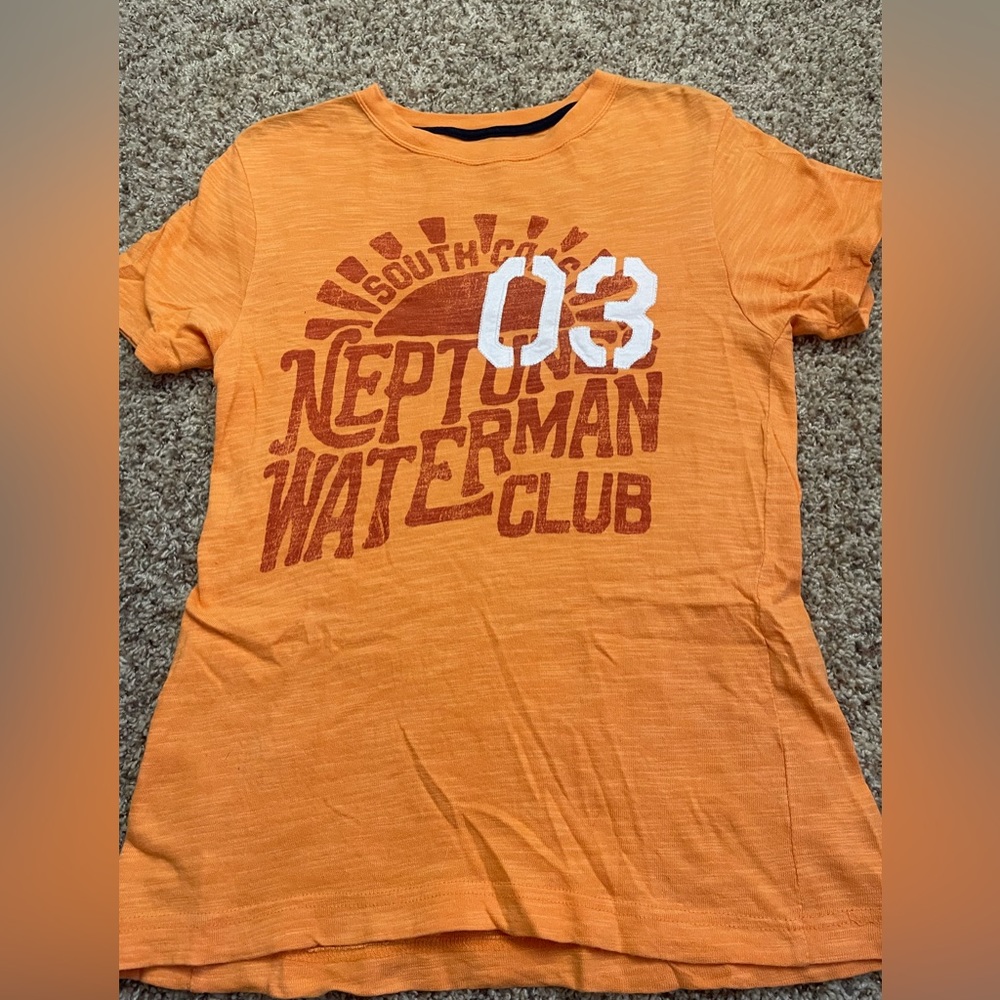 Gymboree tee shirt orange surfing size 12